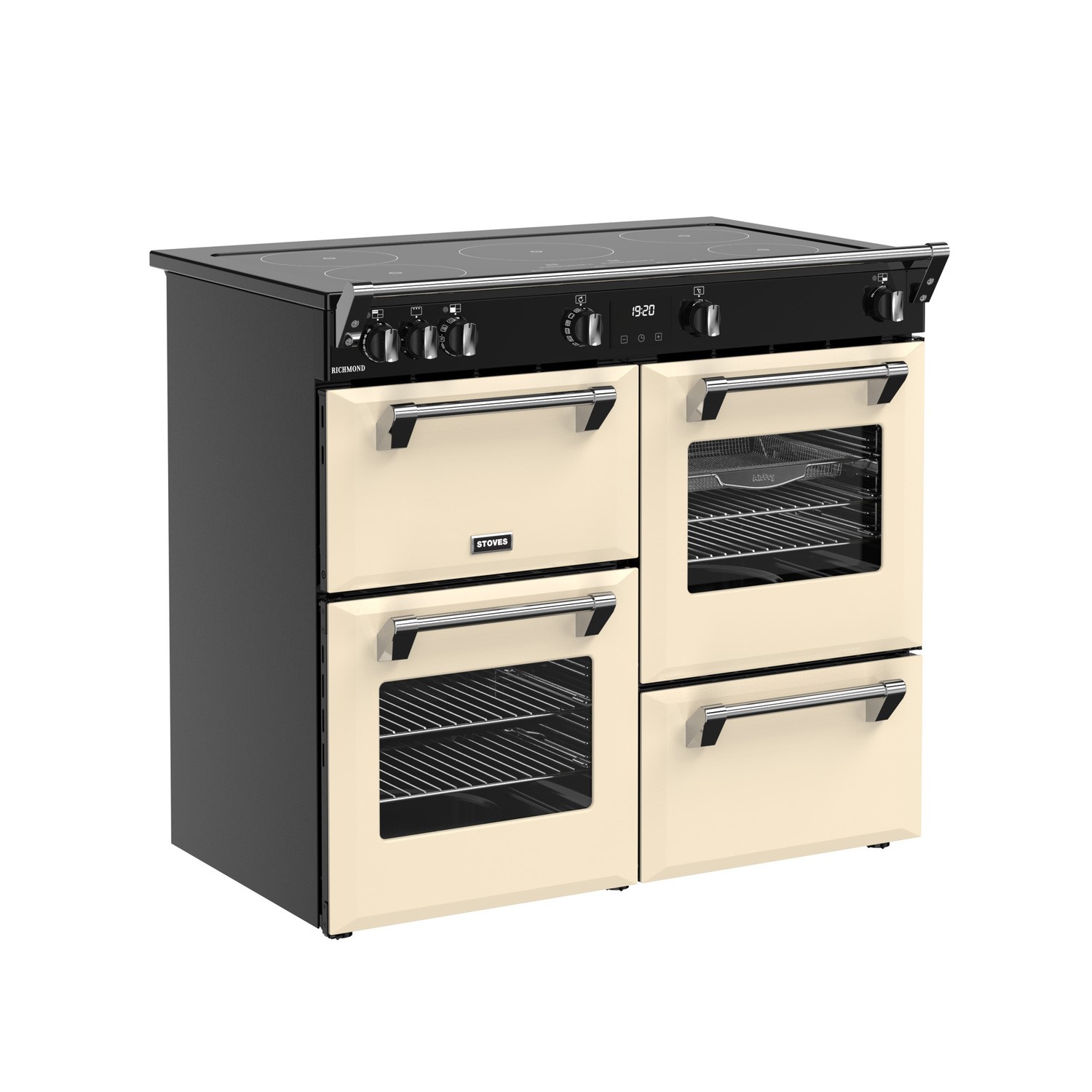 Stoves Richmond 100cm Electric Induction Range Cooker - Cream - Image 4