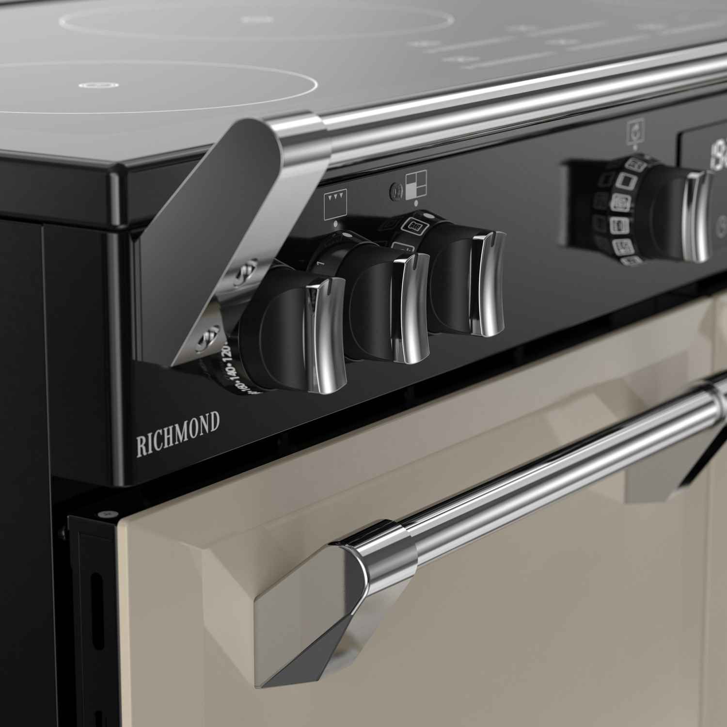 Stoves Richmond 100cm Electric Induction Range Cooker - Cream - Image 6