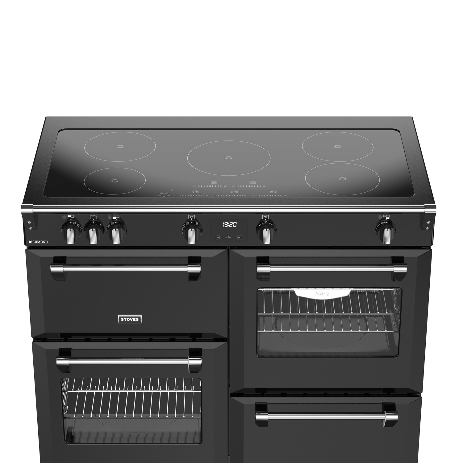 Stoves Richmond 110cm Electric Induction Range Cooker - Black - Image 2