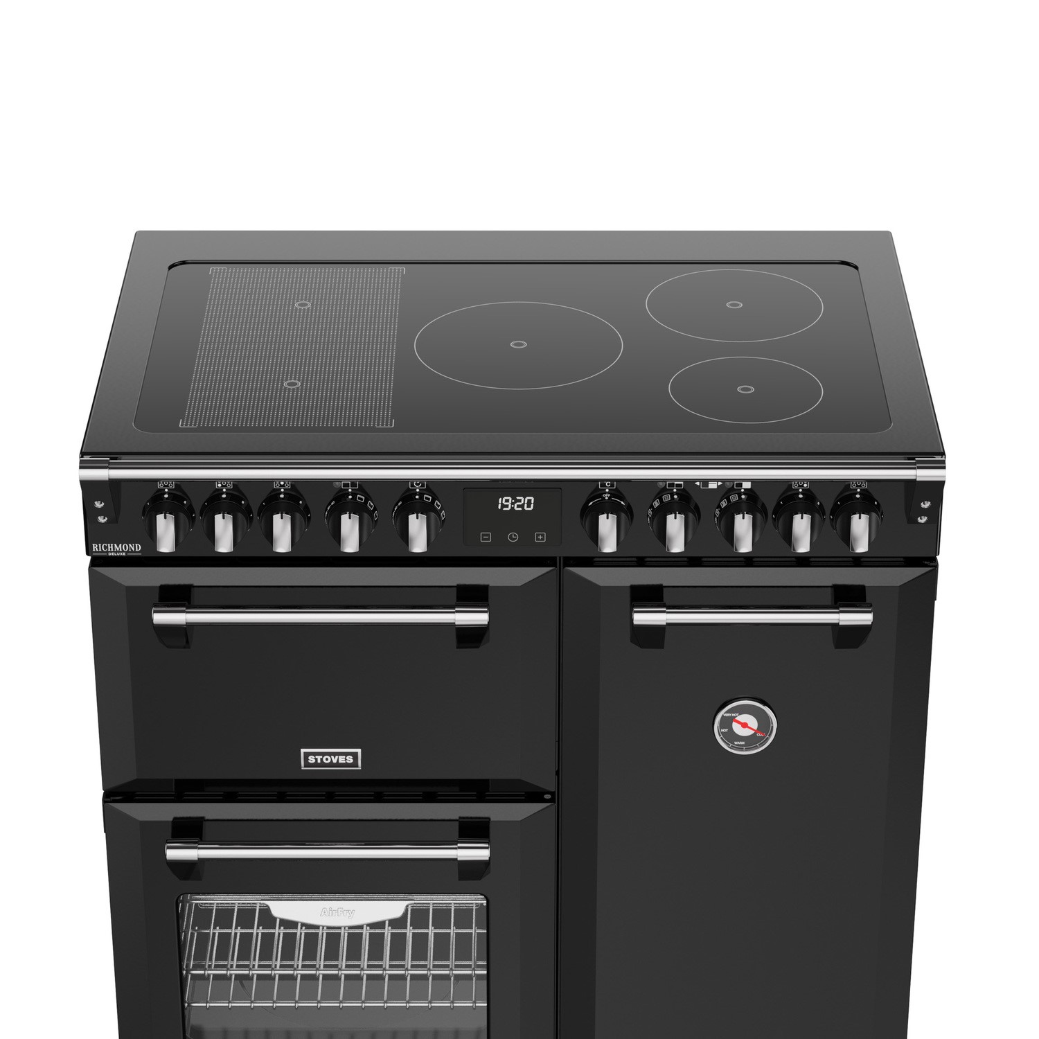 Stoves Richmond DX 90cm Electric Induction Range Cooker - Black - Image 2