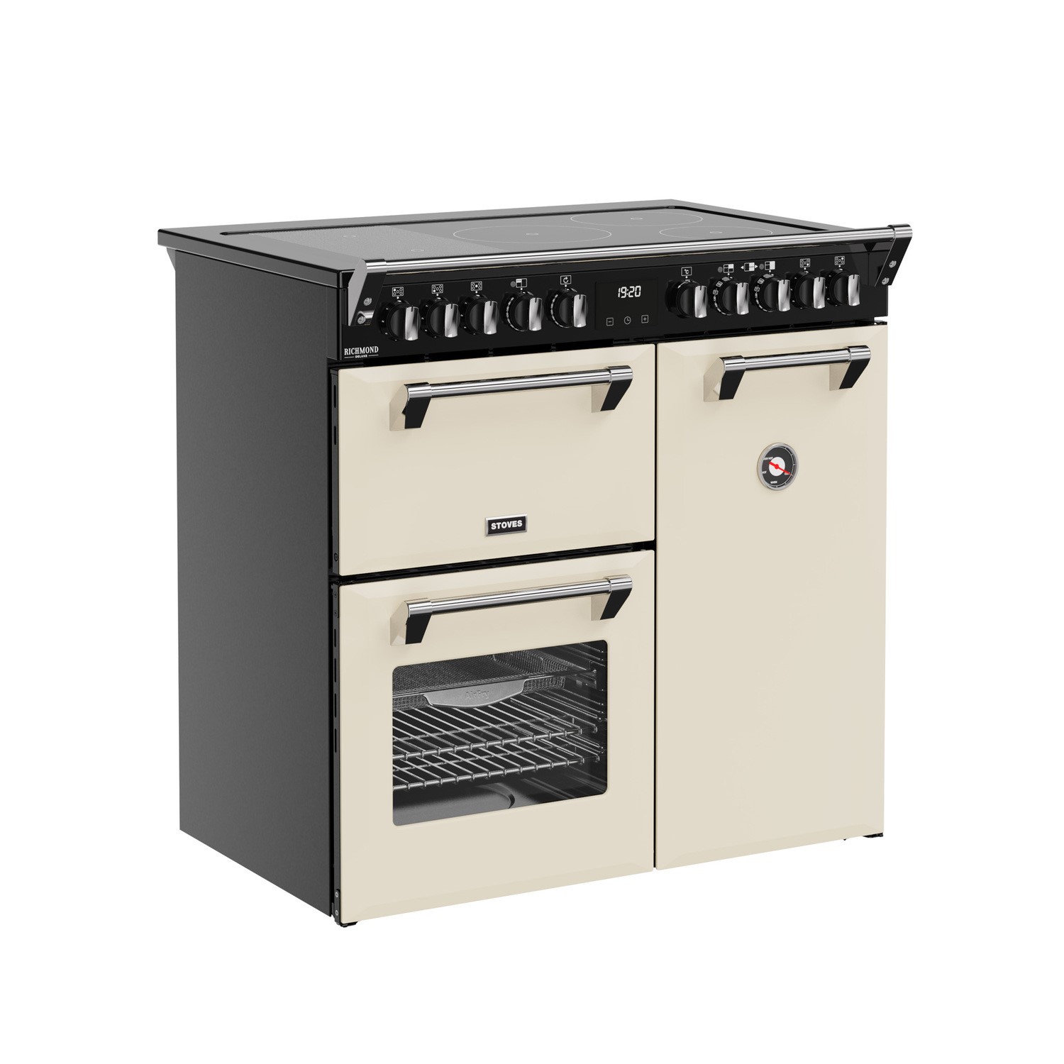 Stoves Richmond DX 90cm Electric Induction Range Cooker - Cream - Image 4