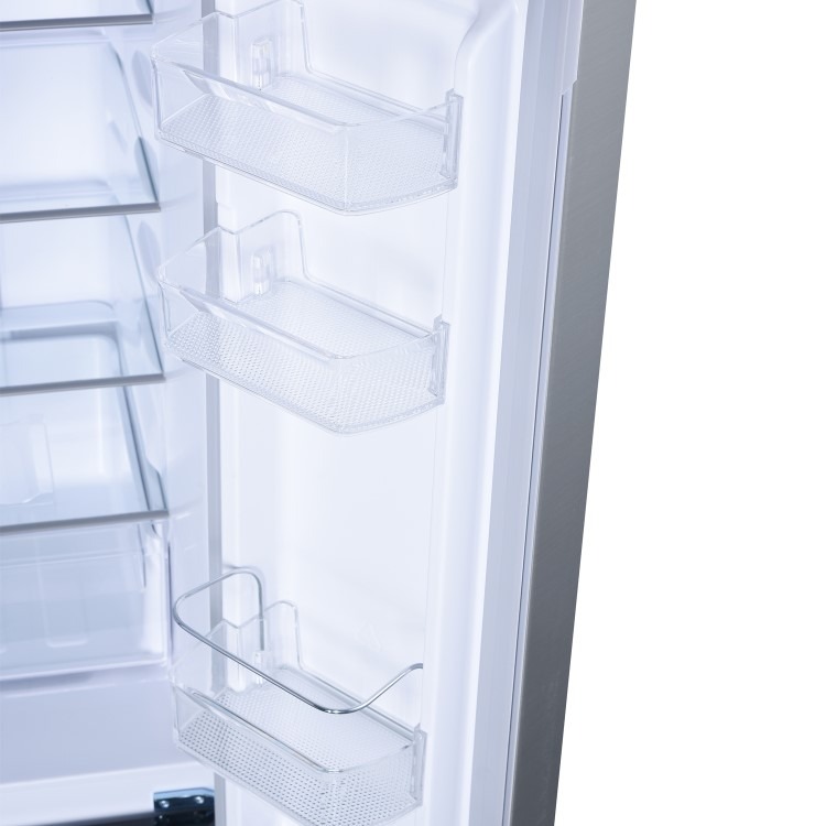 electriQ 320 Litre French Style American Fridge Freezer - Black Glass - Image 8