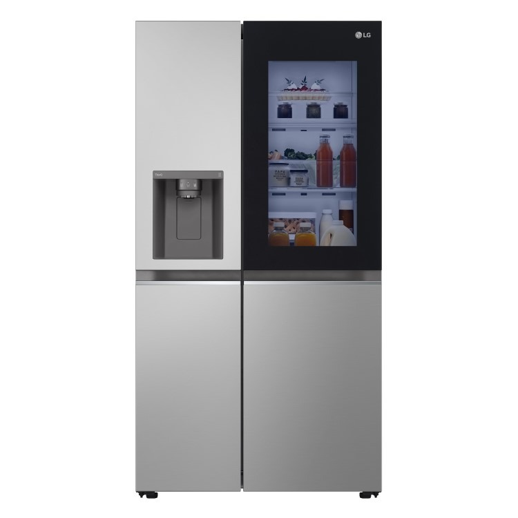 Refurbished LG InstaView GSGV81PYLL 635 Litre Frost Free American Fridge Freezer Prime Silver - Image 2