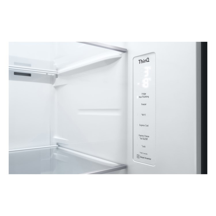 Refurbished LG InstaView GSGV81PYLL 635 Litre Frost Free American Fridge Freezer Prime Silver - Image 3