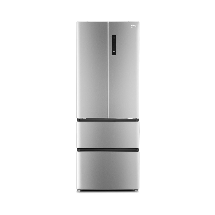 Refurbished Beko GN14790PX 442 Litre Frost Free American Fridge Freezer Brushed Steel