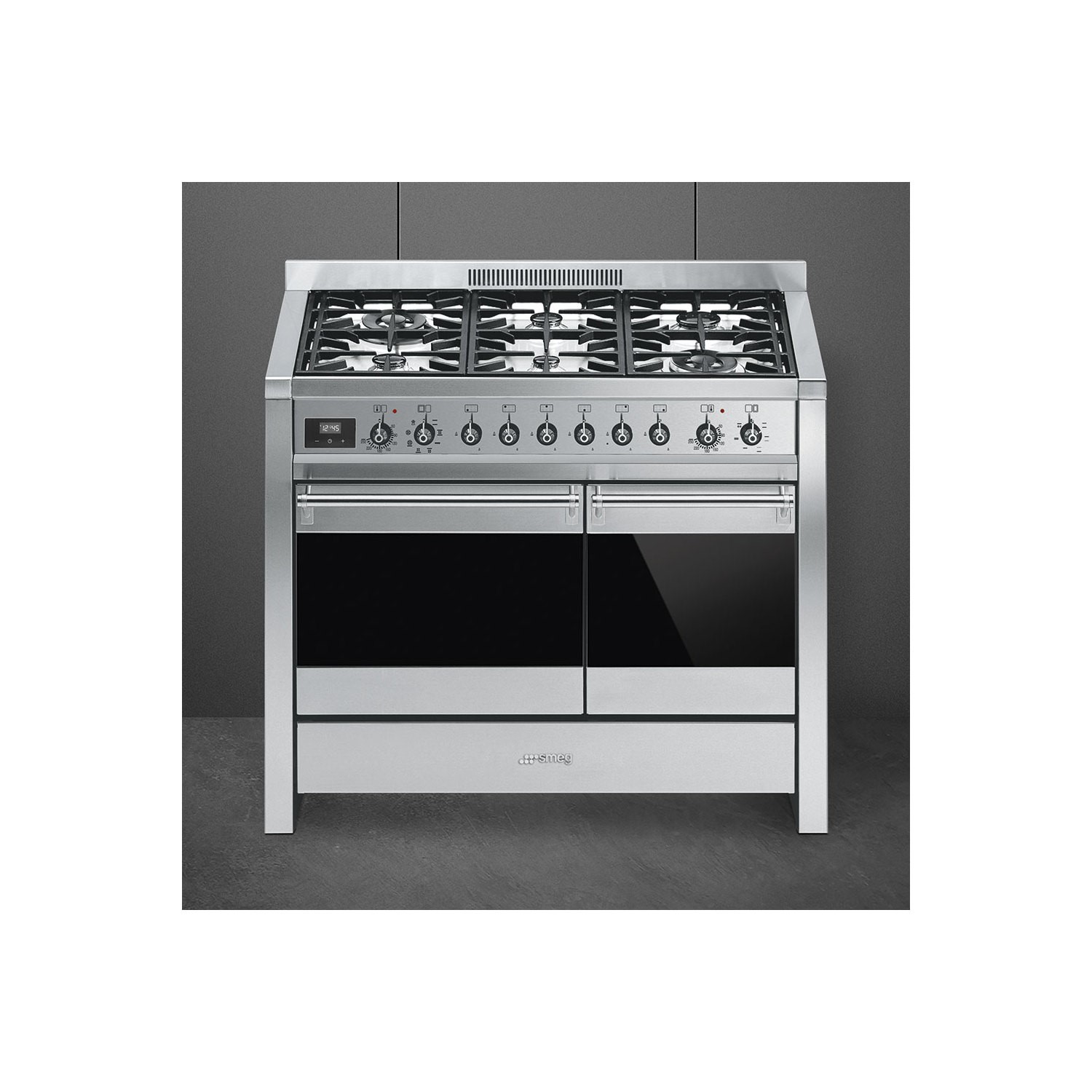 Smeg Opera 100cm Dual Fuel Range Cooker - Stainless Steel - Image 4
