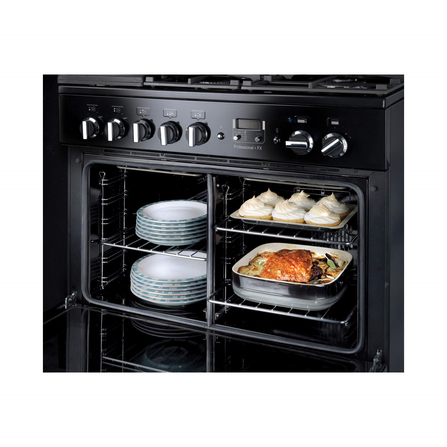 Rangemaster Professional Plus FX 90cm Electric Induction Range Cooker - Black - Image 3