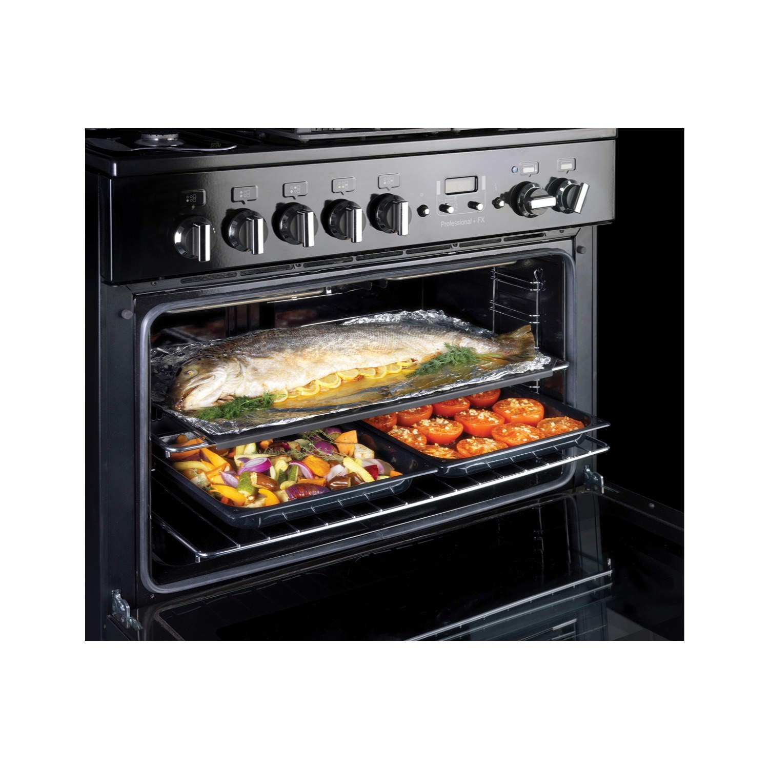 Rangemaster Professional Plus FX 90cm Electric Induction Range Cooker - Black - Image 4