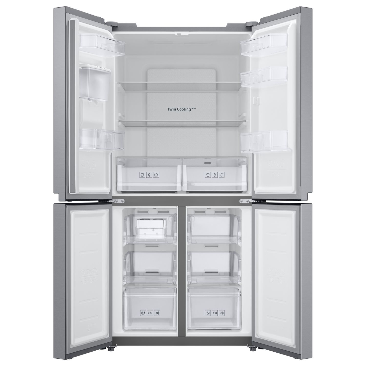 Refurbished Samsung RF48A401EM9 Freestanding 488 Litre Frost Free American Fridge Freezer with Twin Cooling Plus Silver - Image 9