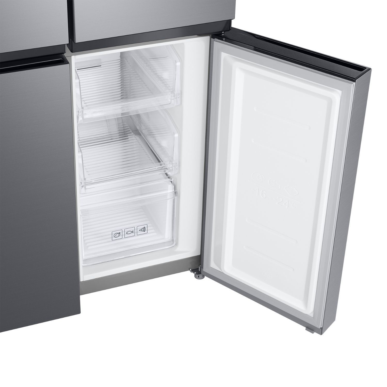 Refurbished Samsung RF48A401EM9 Freestanding 488 Litre Frost Free American Fridge Freezer with Twin Cooling Plus Silver - Image 4