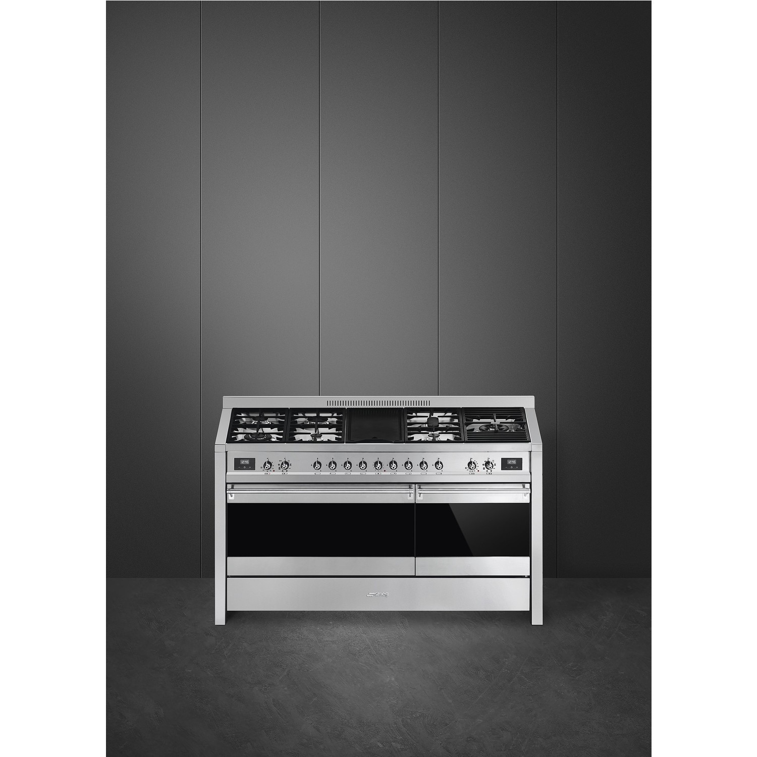 Smeg Opera 150cm Dual Fuel Range Cooker with Electric Griddle - Stainless Steel - Image 4
