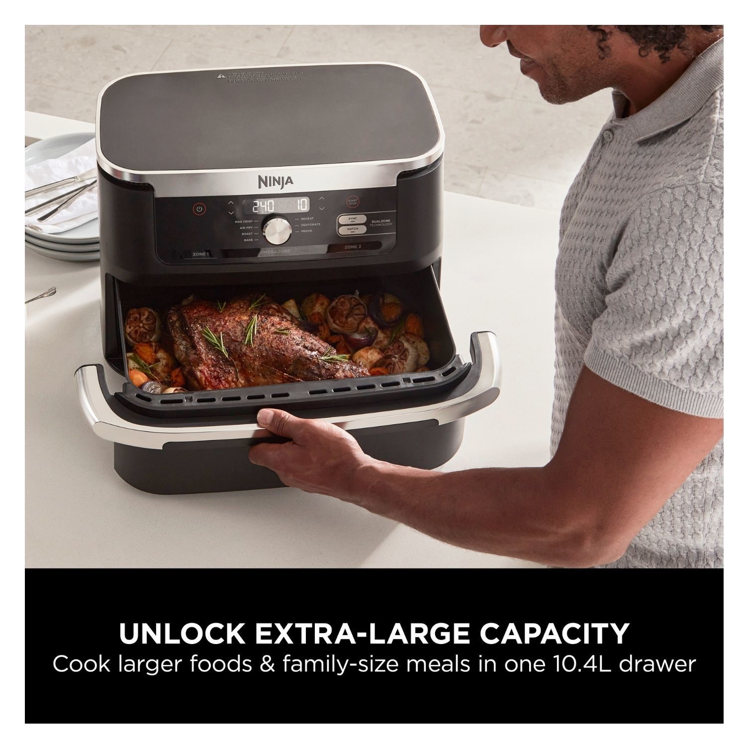 Ninja AF500UK Foodi FlexDrawer 10.4L Dual Air Fryer - Image 4