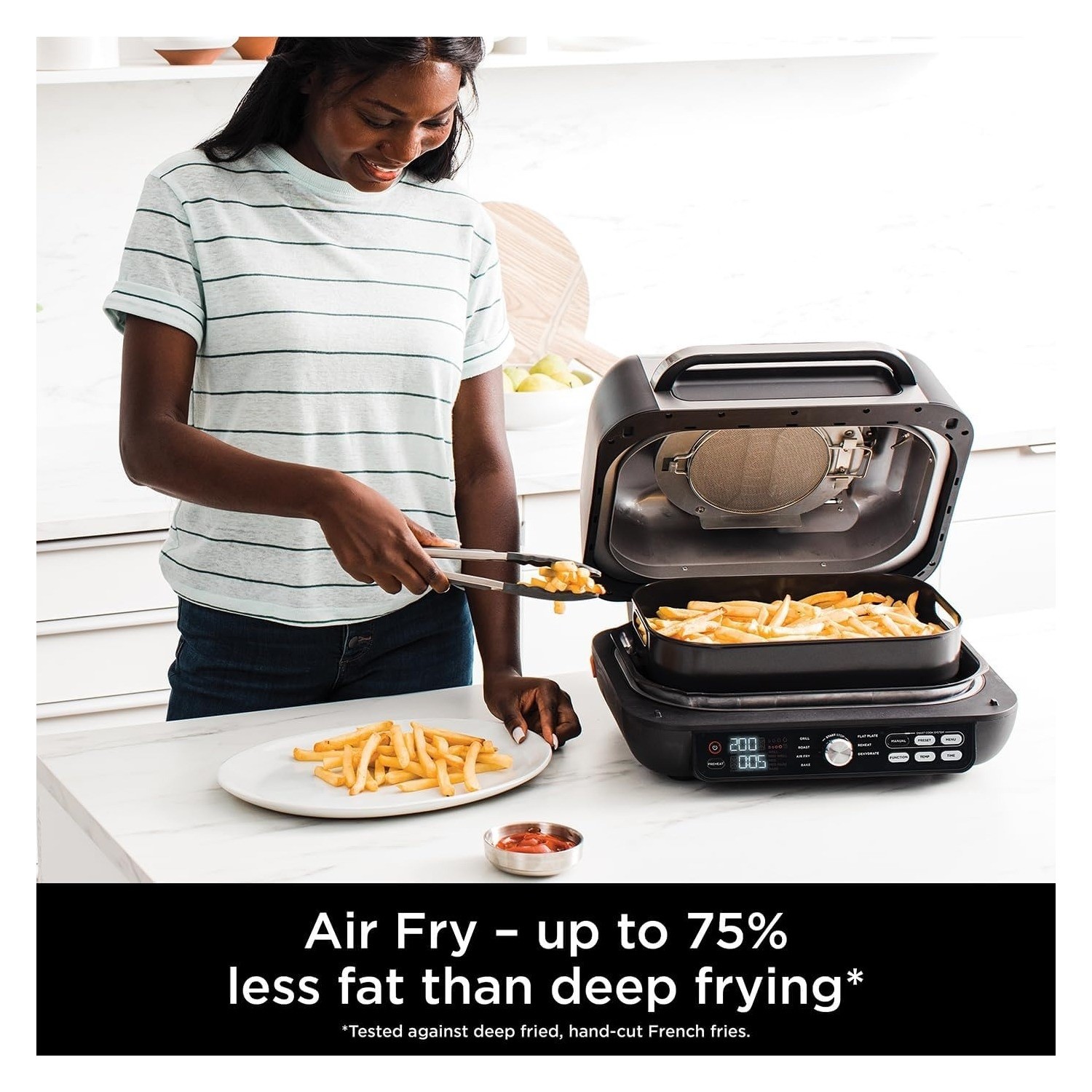 Ninja AG651UK Foodi Max Pro Health Grill Flat Plate & Air Fryer - Image 7