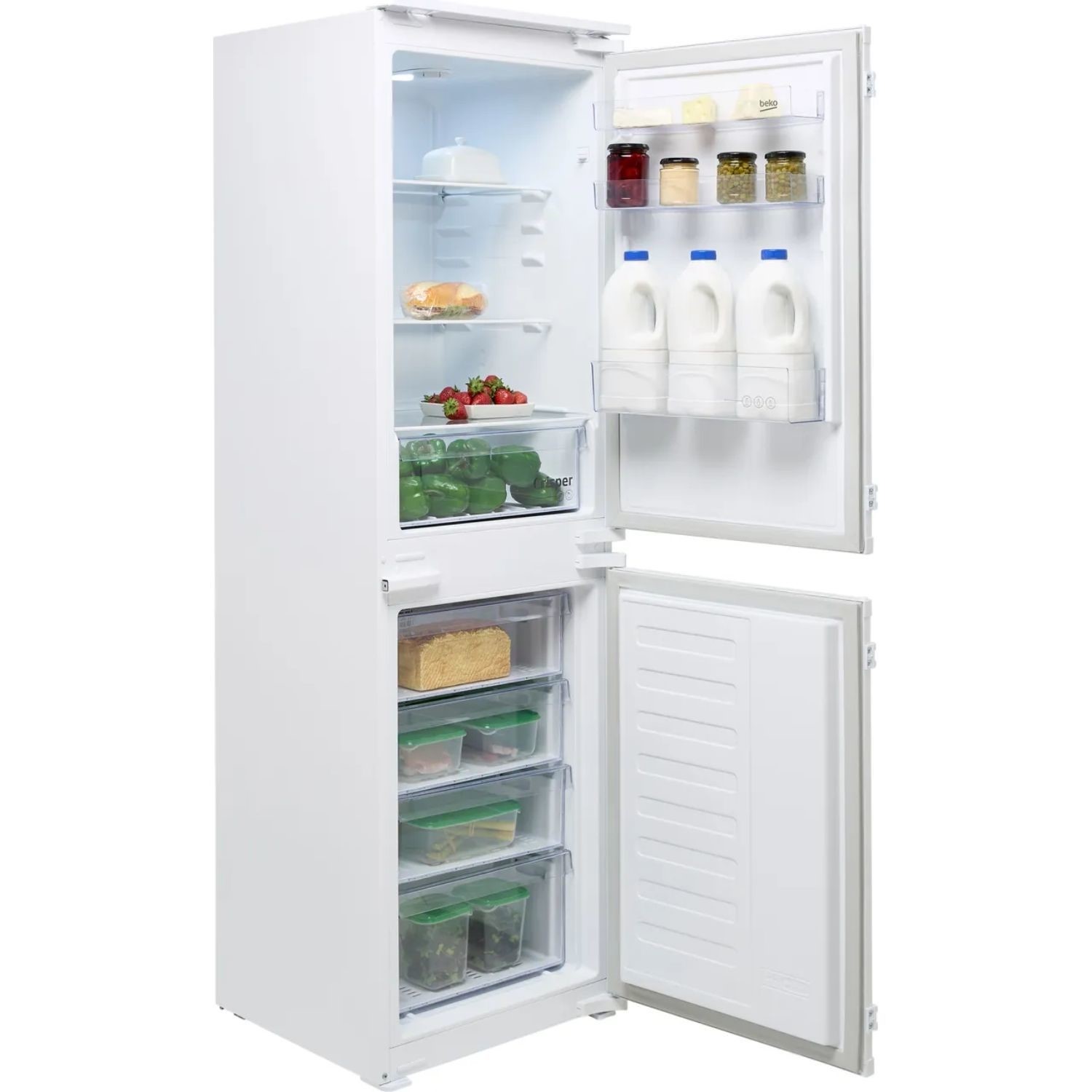 Refurbished Beko BCFD450 Integrated 254 Litre 50/50 Fridge Freezer - Image 3