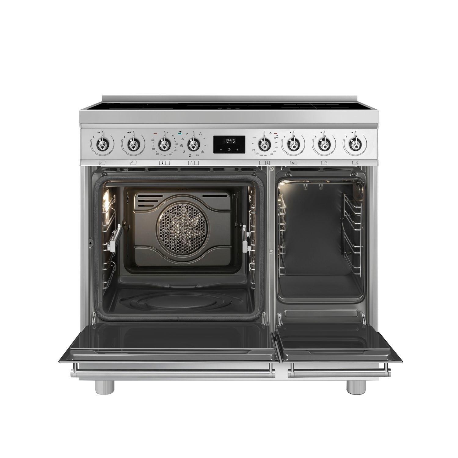 Smeg Symphony 90cm Electric Induction Range Cooker - Stainless Steel - Image 2