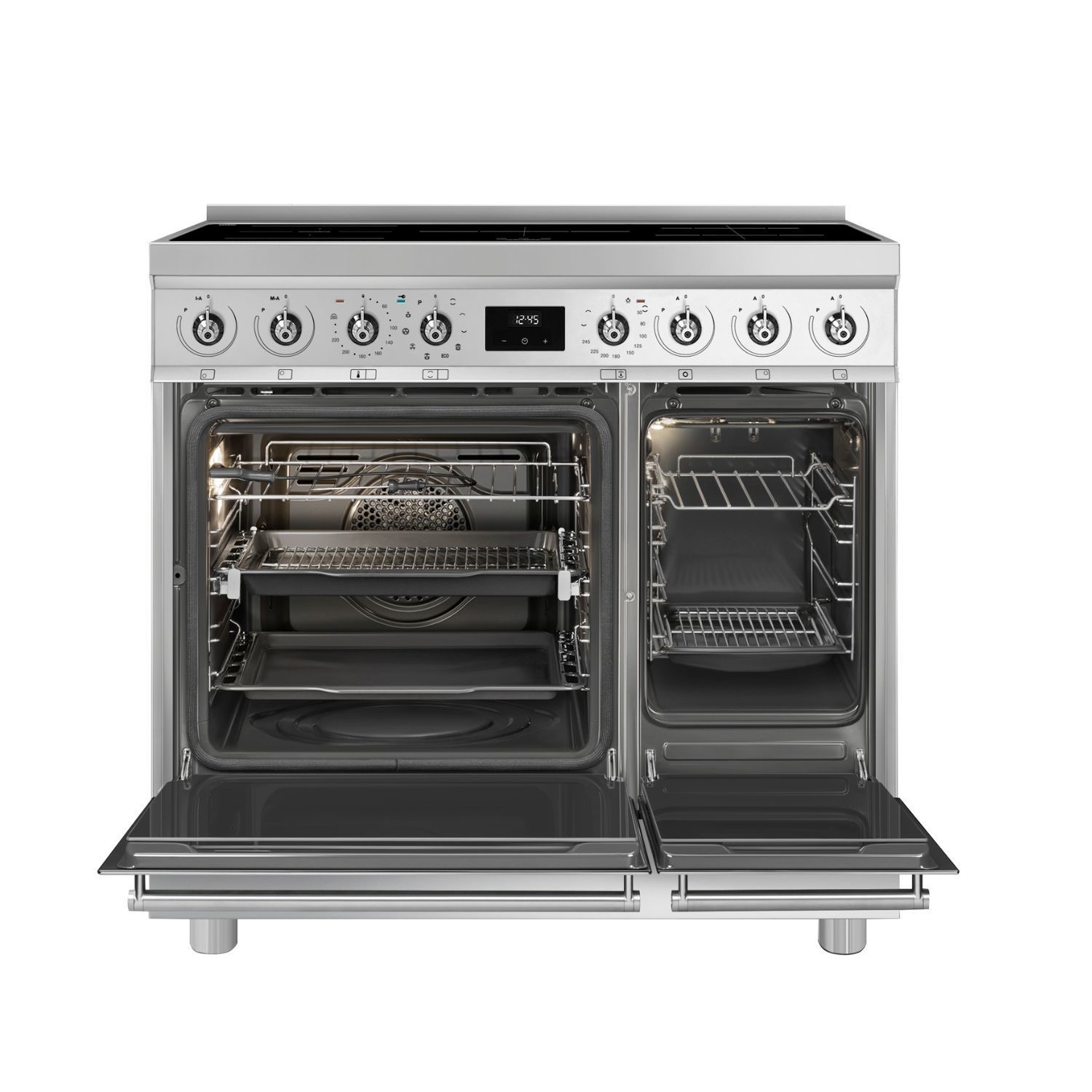 Smeg Symphony 90cm Electric Induction Range Cooker - Stainless Steel - Image 3