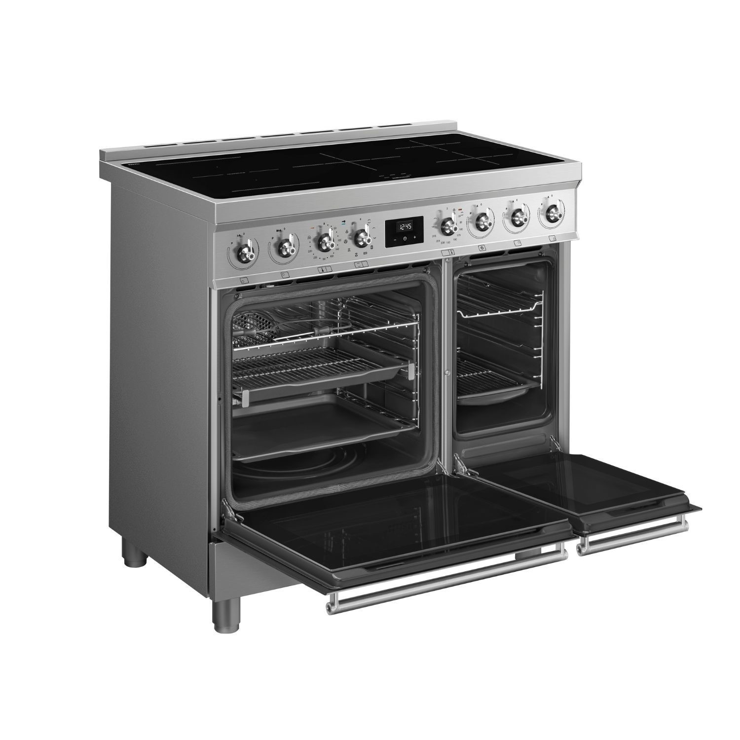 Smeg Symphony 90cm Electric Induction Range Cooker - Stainless Steel - Image 4