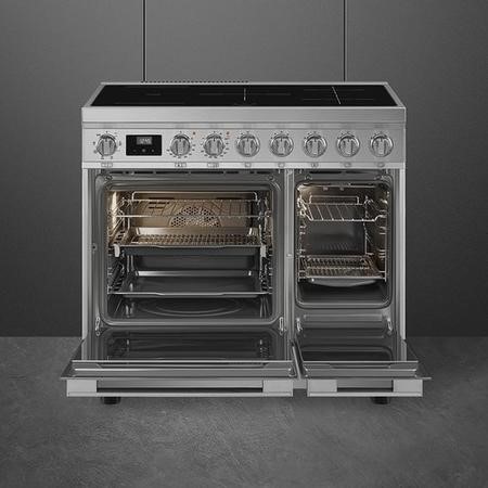 Refurbished Smeg Portofino CPF92IMX 90cm Induction Twin Oven Range Cooker Stainless Steel - Image 2