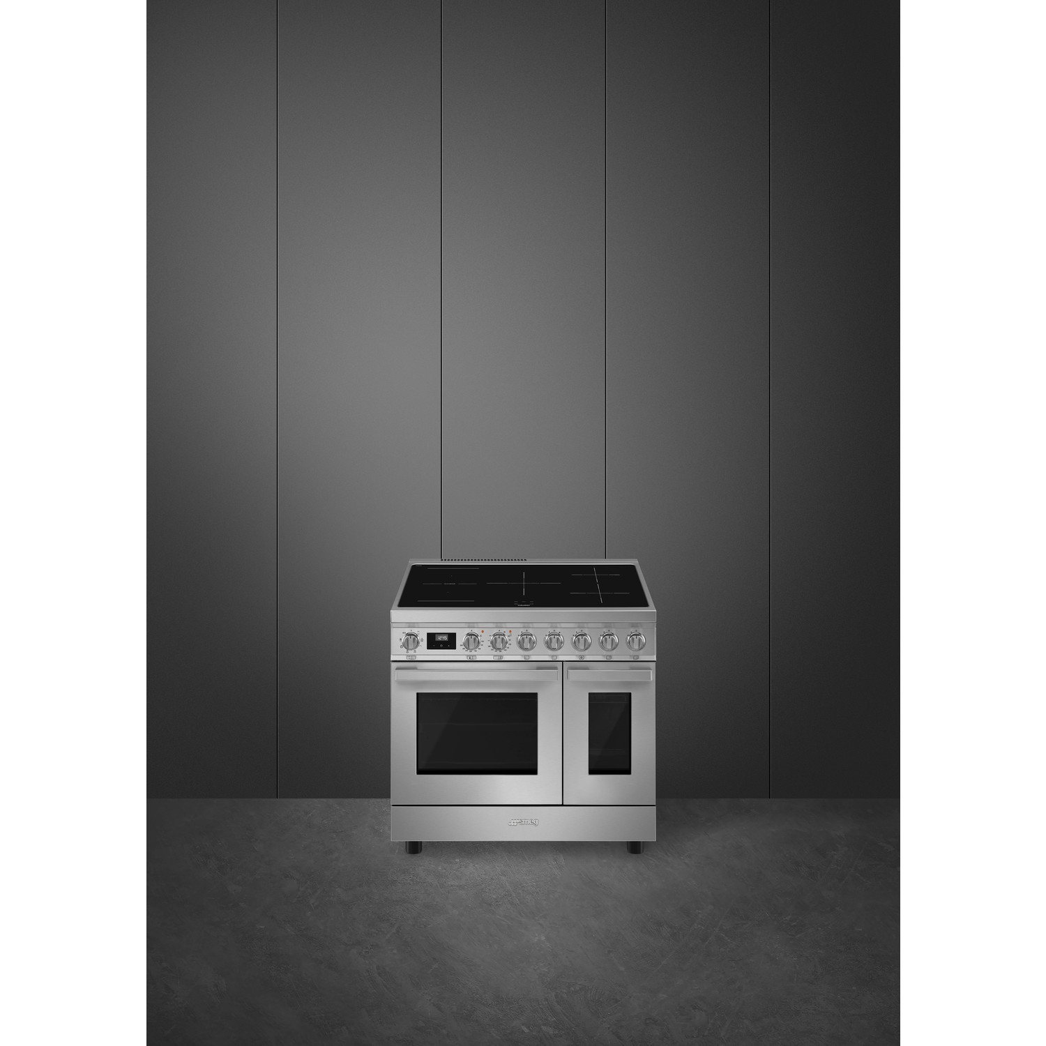 Refurbished Smeg Portofino CPF92IMX 90cm Induction Twin Oven Range Cooker Stainless Steel - Image 4