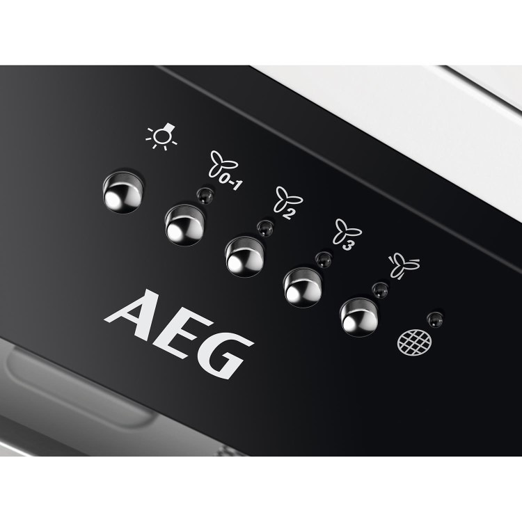 AEG 6000 Series 80cm Canopy Cooker Hood with Hob2Hood - Matt Black - Image 4