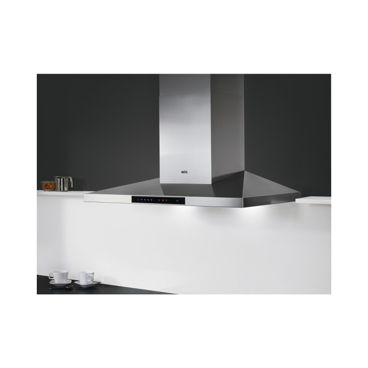 AEG 6000 Series 90cm Pyramid Chimney Cooker Hood with Hob2Hood - Stainless Steel - Image 2