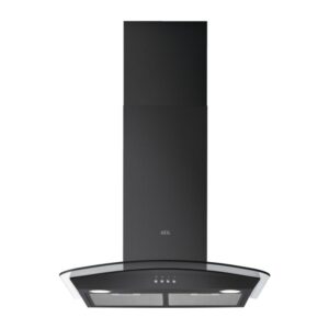 AEG 3000 Series 60cm Curved Glass Chimney Cooker Hood - Black