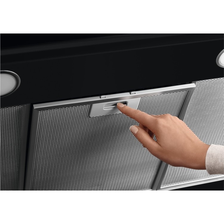 AEG 6000 Series 80cm Angled Cooker Hood - Black Glass - Image 3