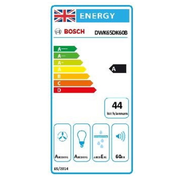 Bosch Series 2 60cm Angled Chimney Cooker Hood - Black - Image 7