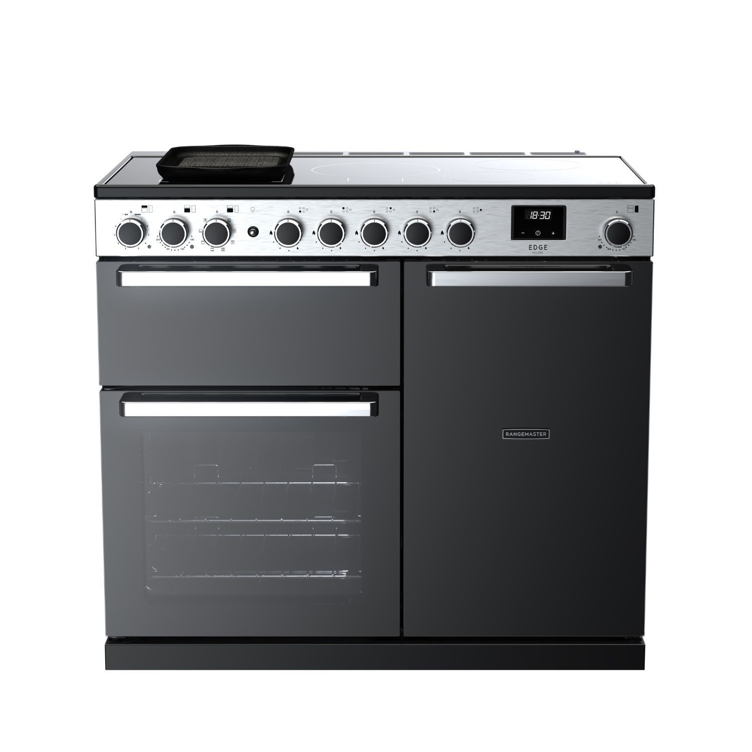 Rangemaster Edge Deluxe 100cm Induction Range Cooker - Black Glass