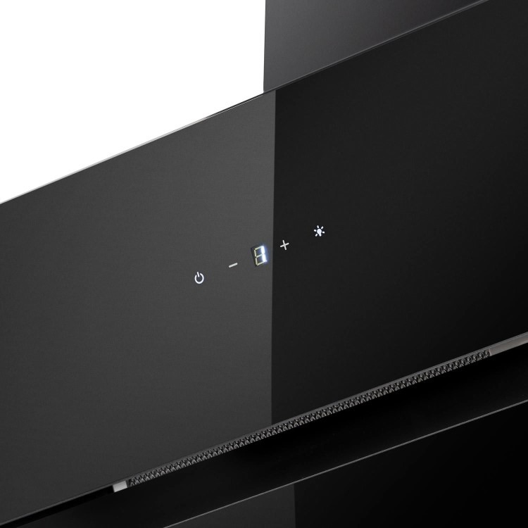 electriQ 90cm Angled Cooker Hood - Black - Image 4