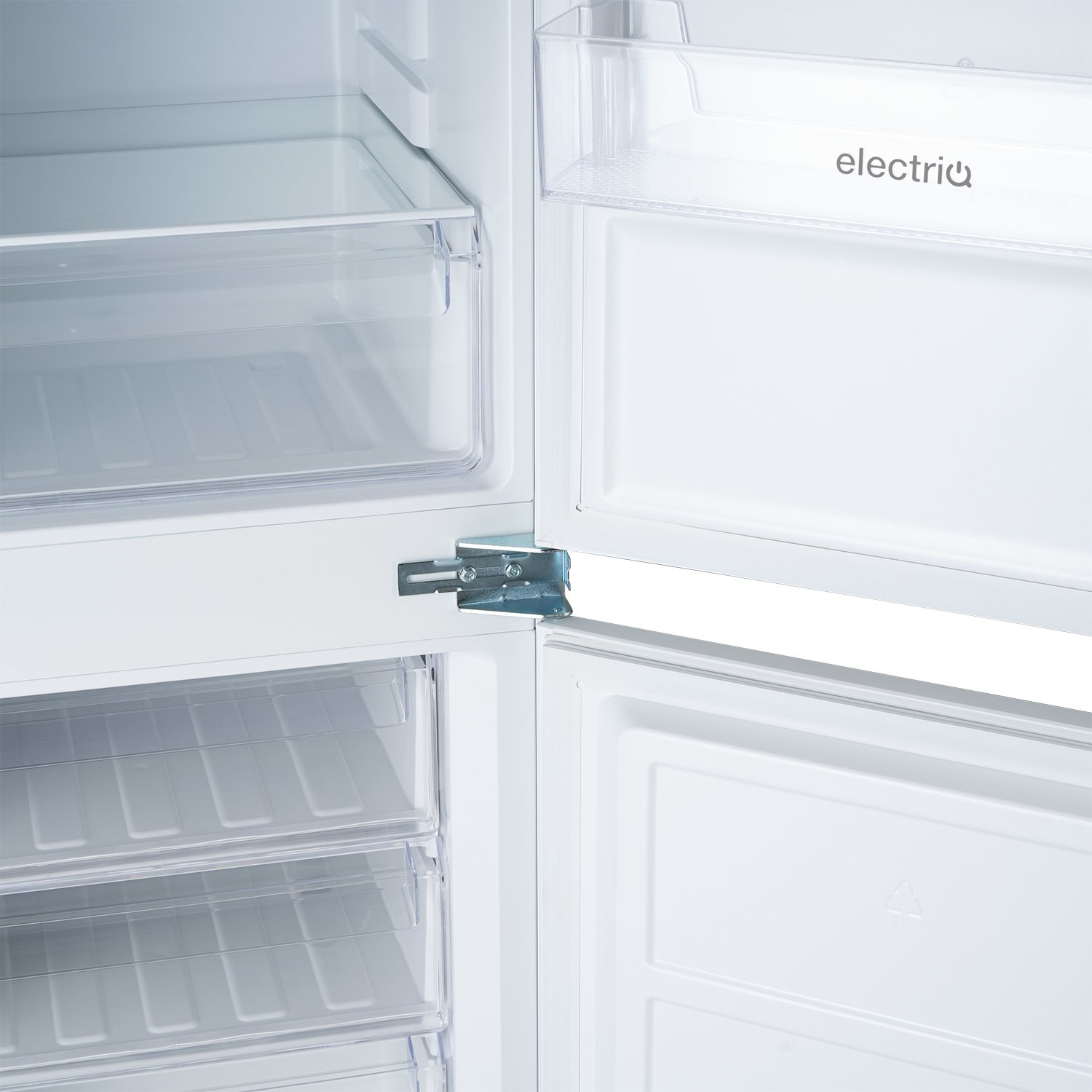 electriQ 249 Litre 70/30 Integrated Fridge Freezer - White - Image 3