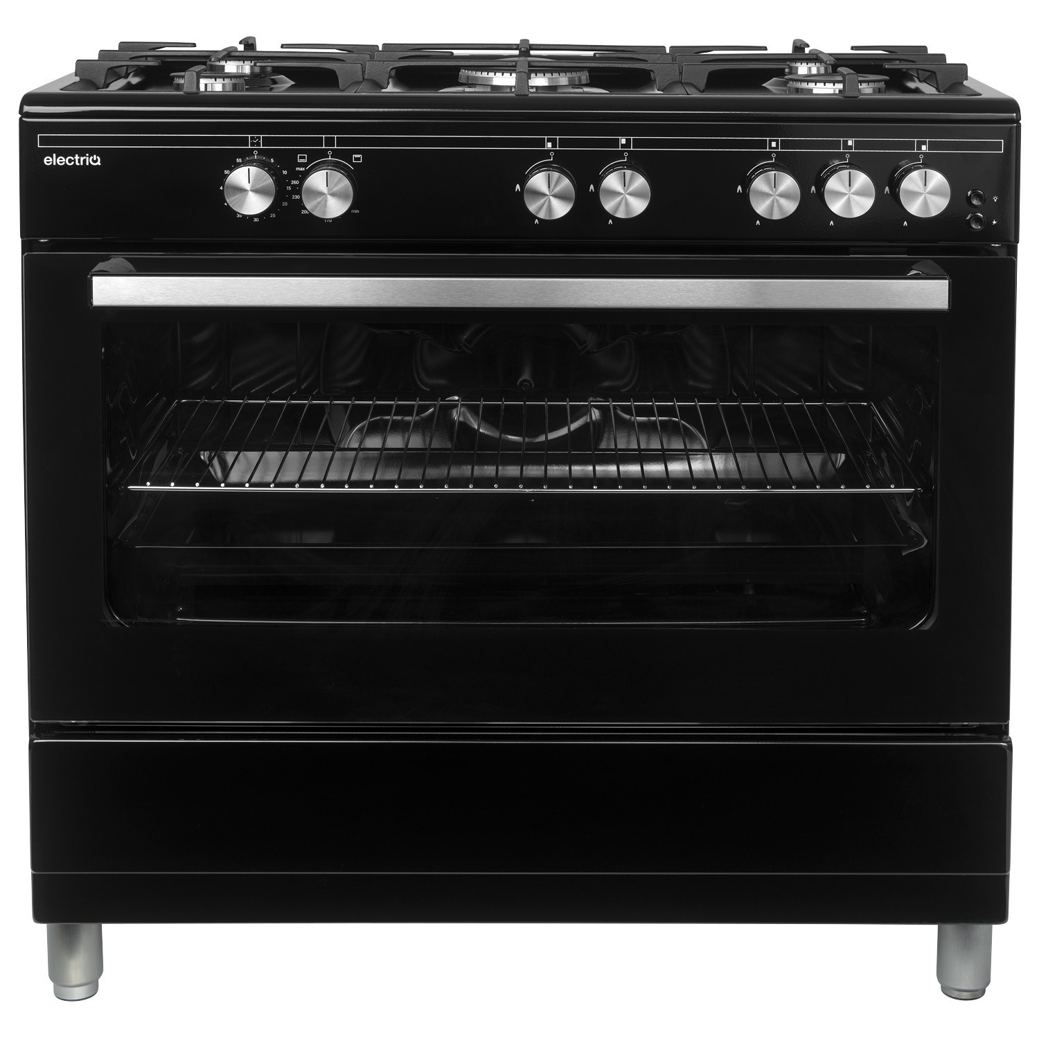 Refurbished Belling Farmhouse X110G 110cm Gas Range Cooker Black - Image 2