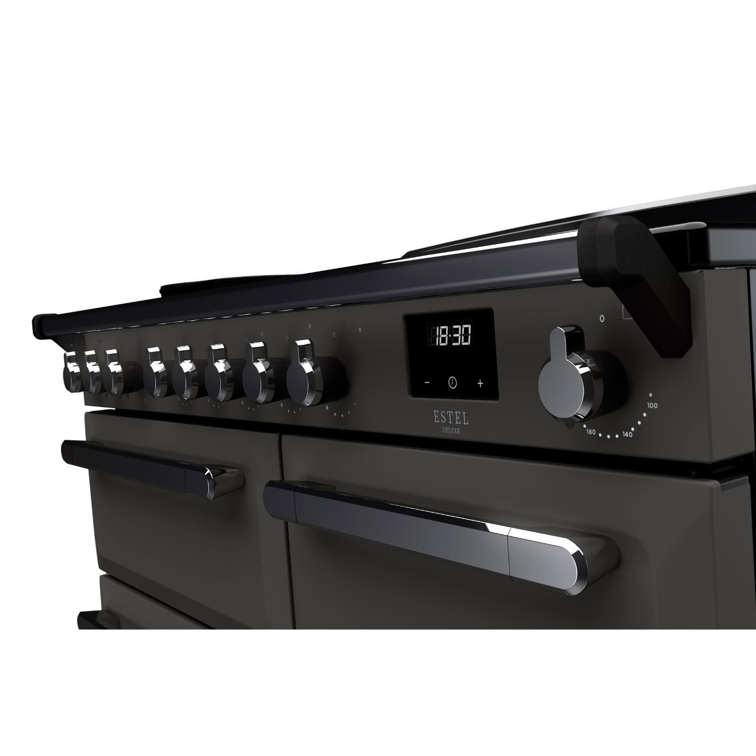 Rangemaster Estel Deluxe 100cm Induction Range Cooker - Slate + Chrome - Image 6