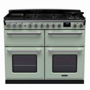 Rangemaster Estel Deluxe 110cm Dual Fuel Range Cooker - Mint + Chrome