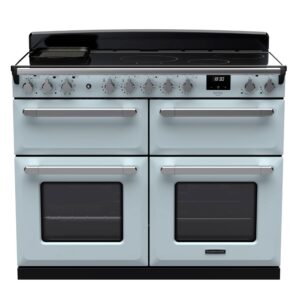 Rangemaster Estel Deluxe 110cm Induction Range Cooker - Misty Blue + Chrome