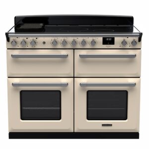 Rangemaster Estel Deluxe 110cm Induction Range Cooker - Pale Cream + Chrome