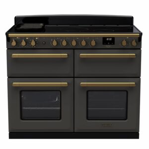 Rangemaster Estel Deluxe 110cm Induction Range Cooker - Slate + Brass