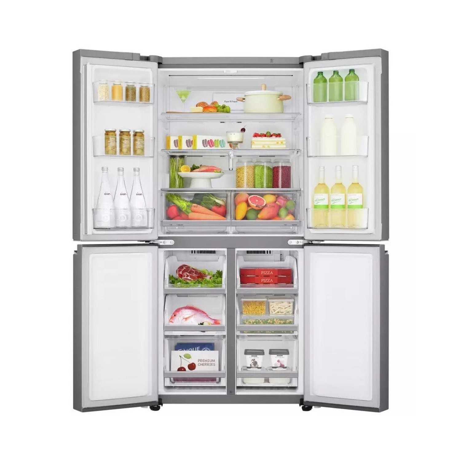 LG 530 Litre Four Door American Fridge Freezer - Silver - Image 7