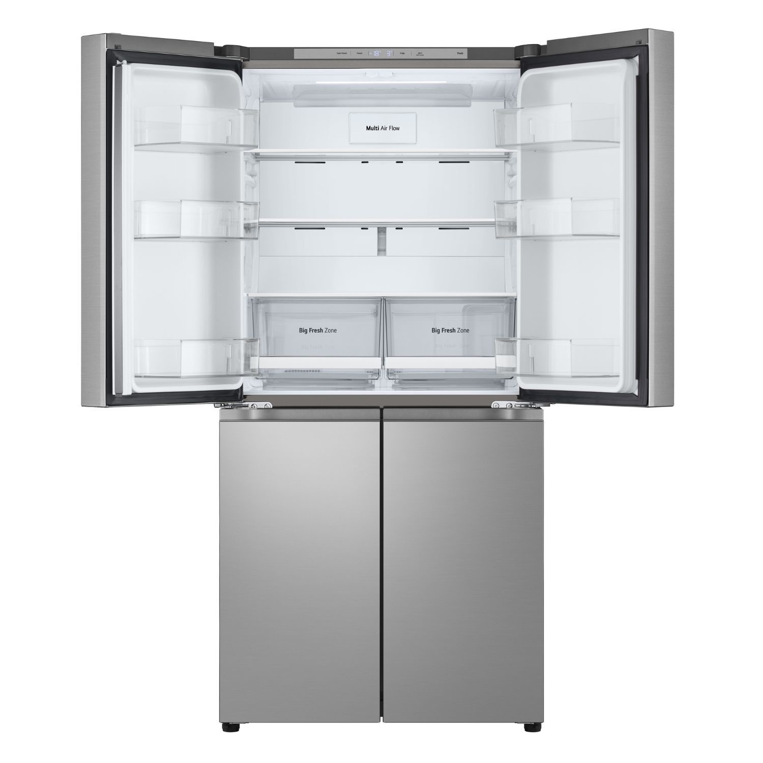LG NatureFRESH 530 Litre Four Door American Fridge Freezer - Prime Silver - Image 5