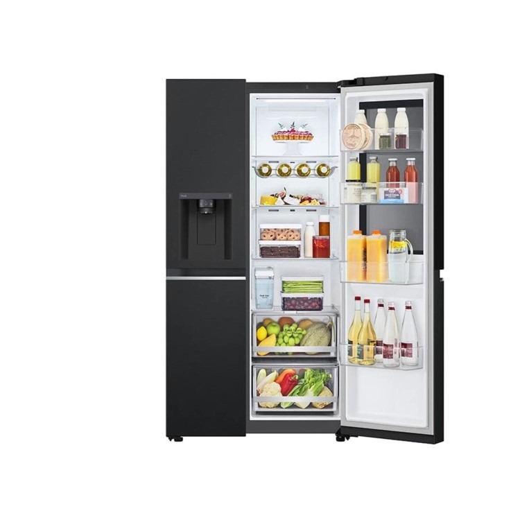 Refurbished LG InstaView GSGV81EPLD Freestanding 635 Litre Frost Free American Fridge Freezer Black - Image 4