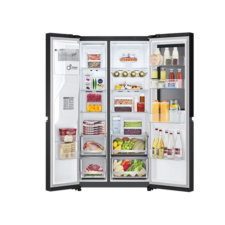 Refurbished LG InstaView GSGV81EPLD Freestanding 635 Litre Frost Free American Fridge Freezer Black - Image 6