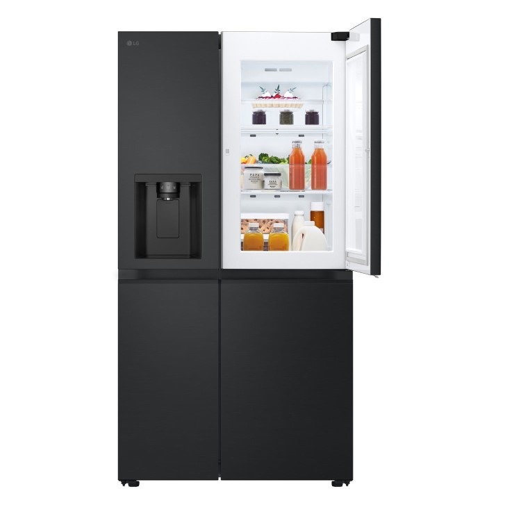 LG NatureFRESH 638 Litre Side-By-Side American Fridge Freezer - Matte Black - Image 3