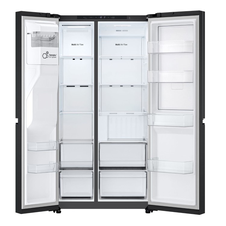 LG NatureFRESH 638 Litre Side-By-Side American Fridge Freezer - Matte Black - Image 4