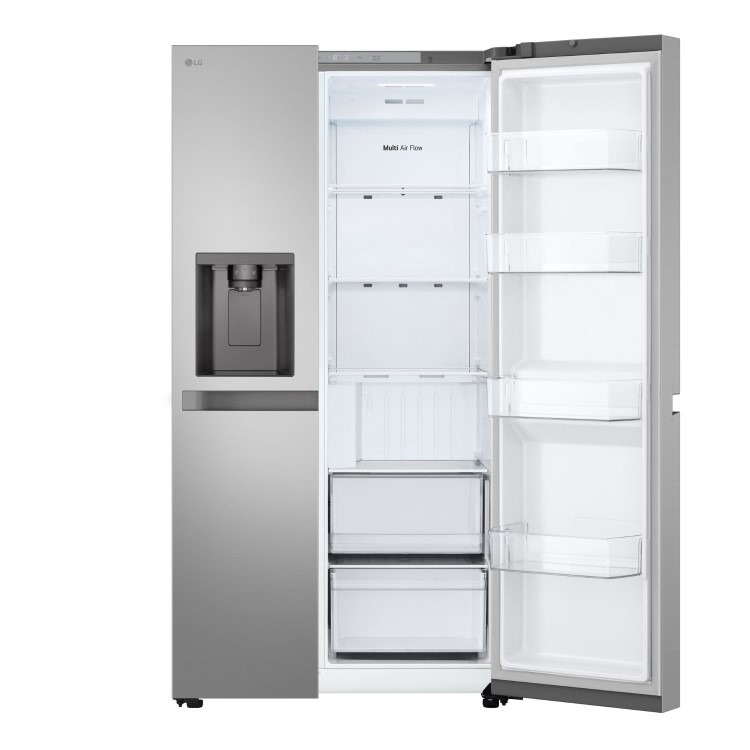 LG NatureFRESH 638 Litre Side-by-Side American Fridge Freezer - Silver - Image 4
