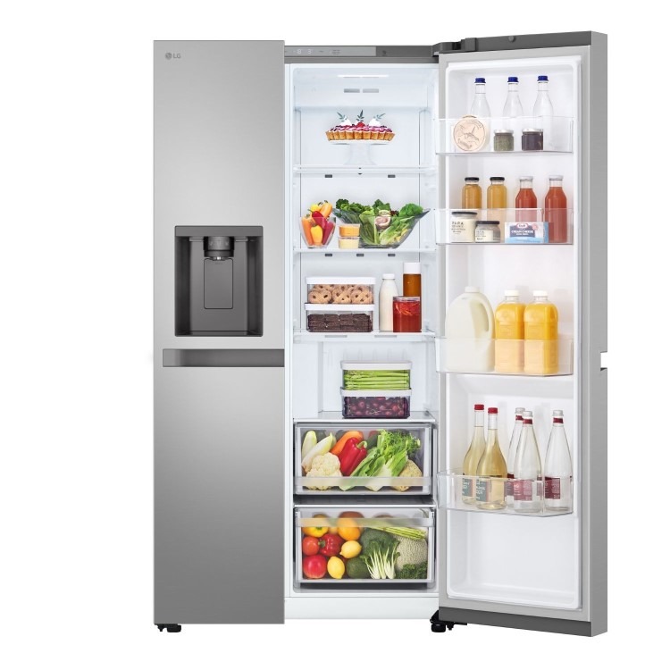 LG NatureFRESH 628 Litre Side-by-Side American Fridge Freezer - Steel - Image 5
