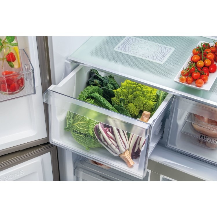 Haier Series 5 643 Litre Side-by-Side American Fridge Freezer - Stainless steel - Image 7