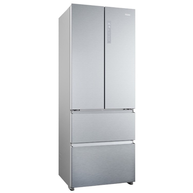 Haier FD 70 Series 5 444 Litre French Style American Fridge Freezer - Platinum Inox - Image 3