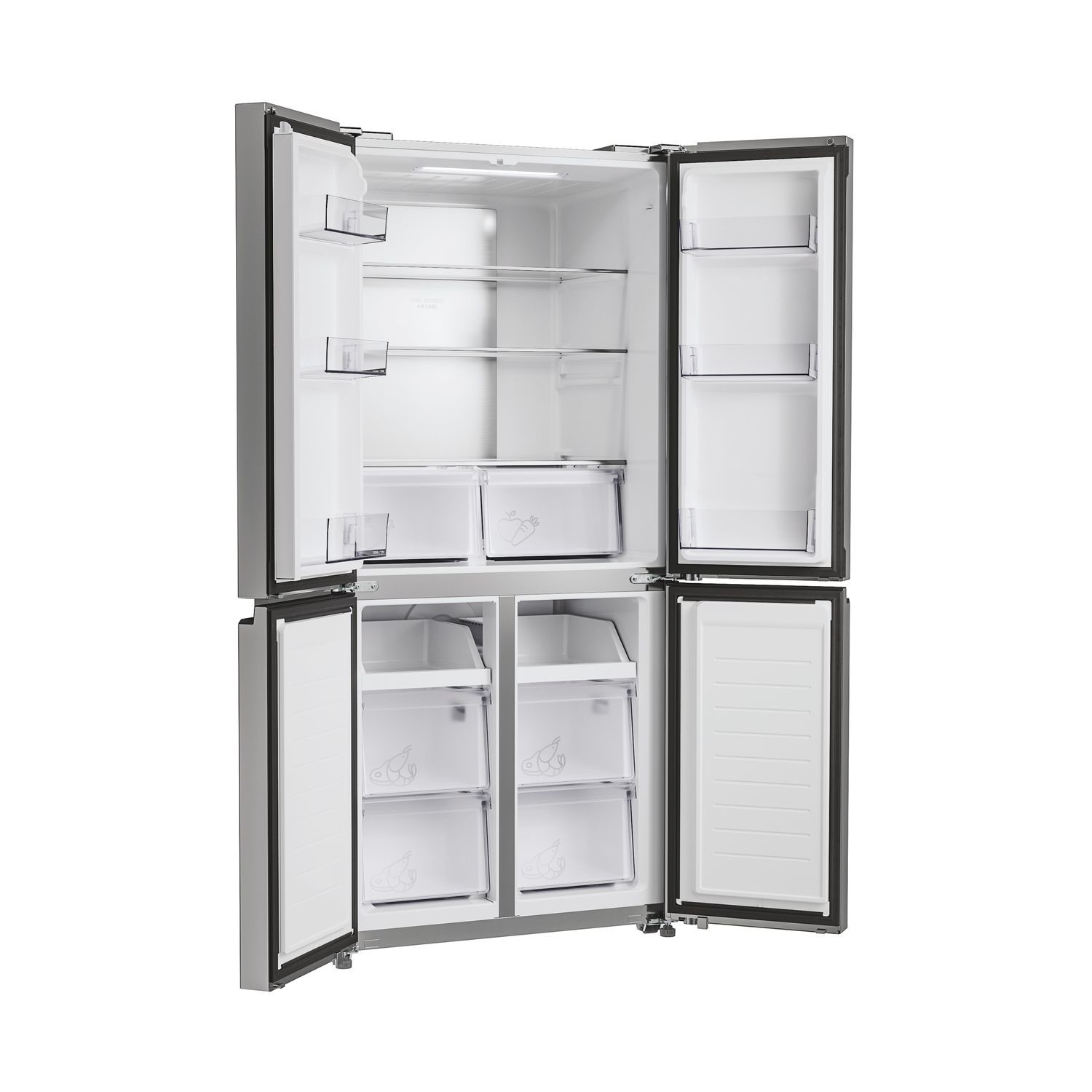 Hoover 467 Litre Four Door Freestanding Fridge Freezer - Silver - Image 10