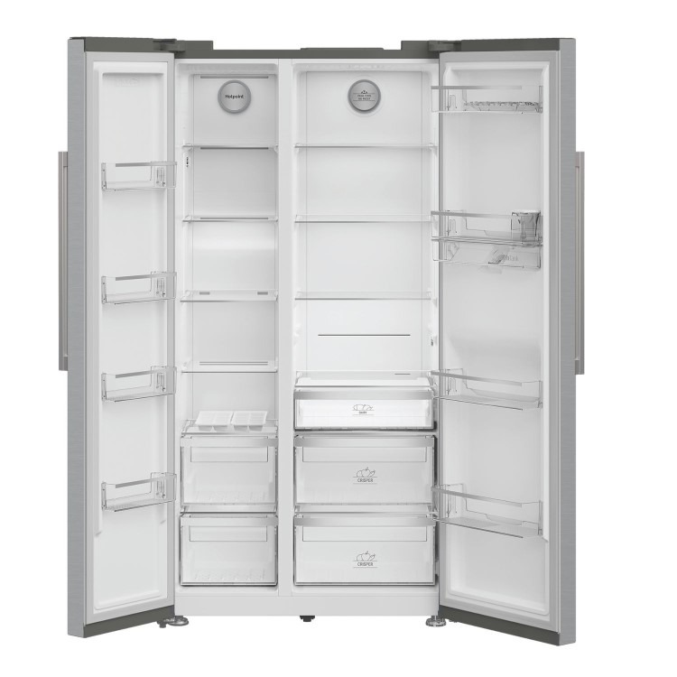 Hotpoint 588 Litre Side-By-Side American Fridge Freezer - Stainless Steel - Image 3