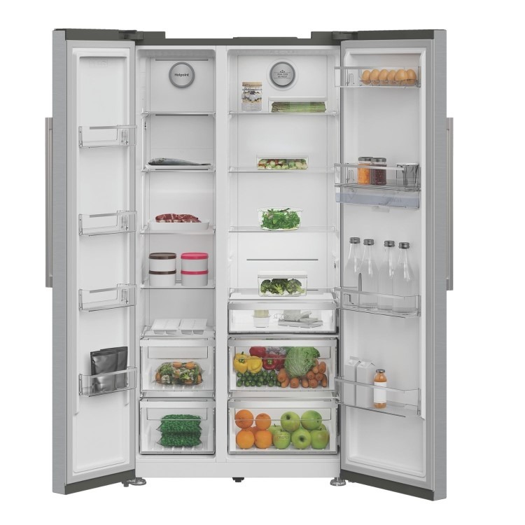 Hotpoint 588 Litre Side-By-Side American Fridge Freezer - Stainless Steel - Image 7